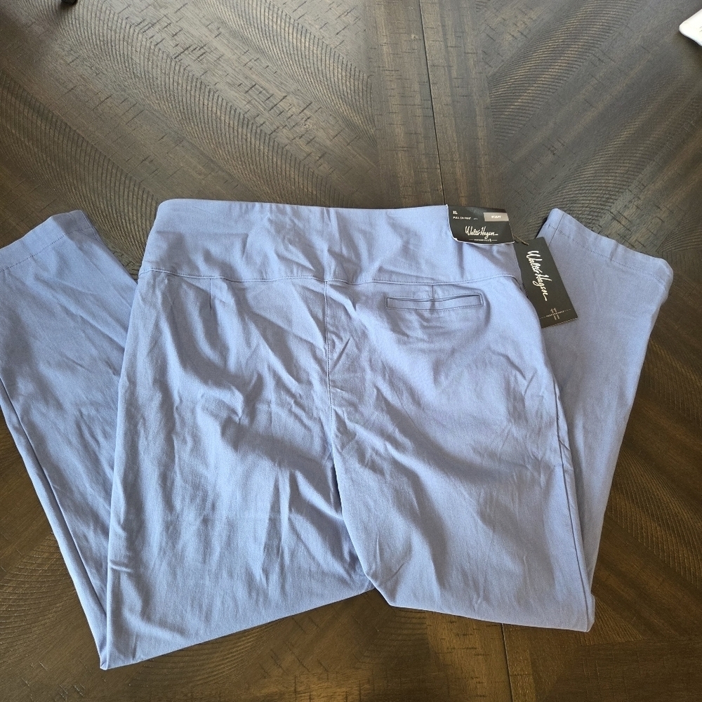 Walter Hagen Women's XL P11 Sculpt Pull-On Pants Mid Blue Golf Tennis Sports New - Picture 11 of 16